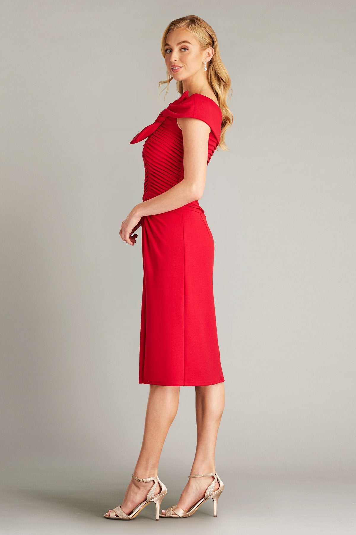Darina Draped Bow Dress