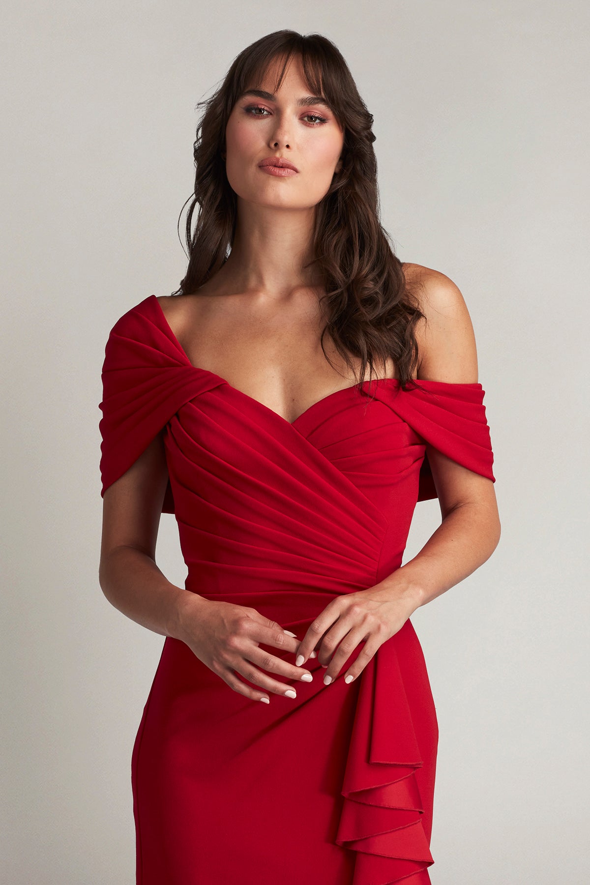 Drea Waterfall Flounce Gown