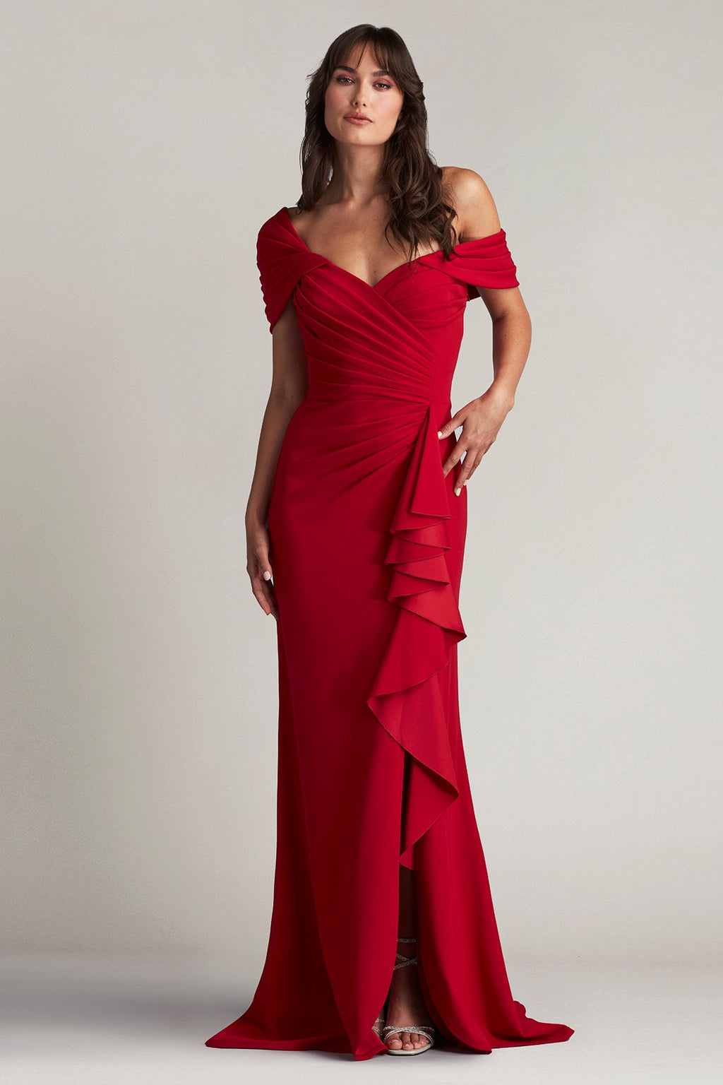 Drea Waterfall Flounce Gown