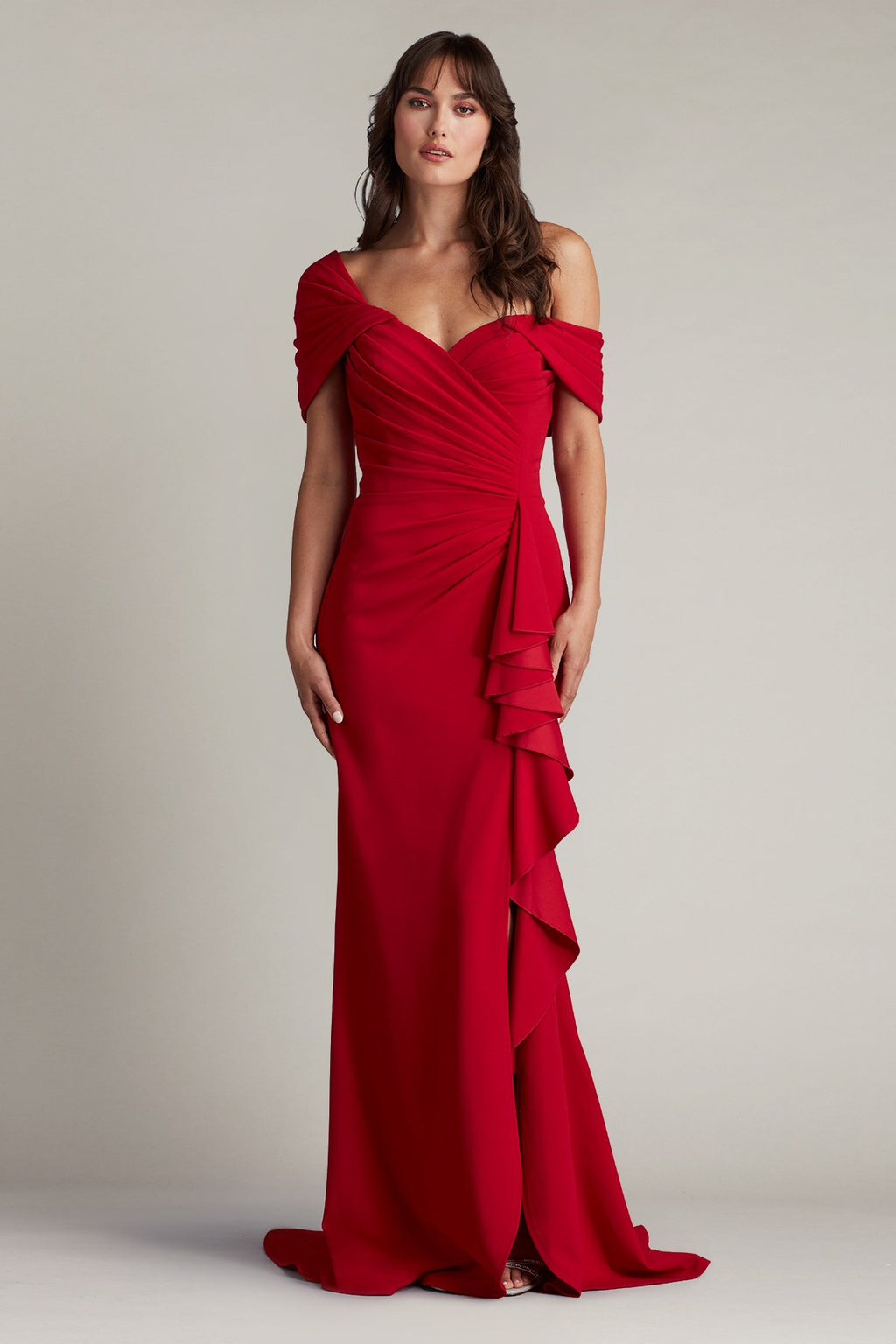 Drea Waterfall Flounce Gown
