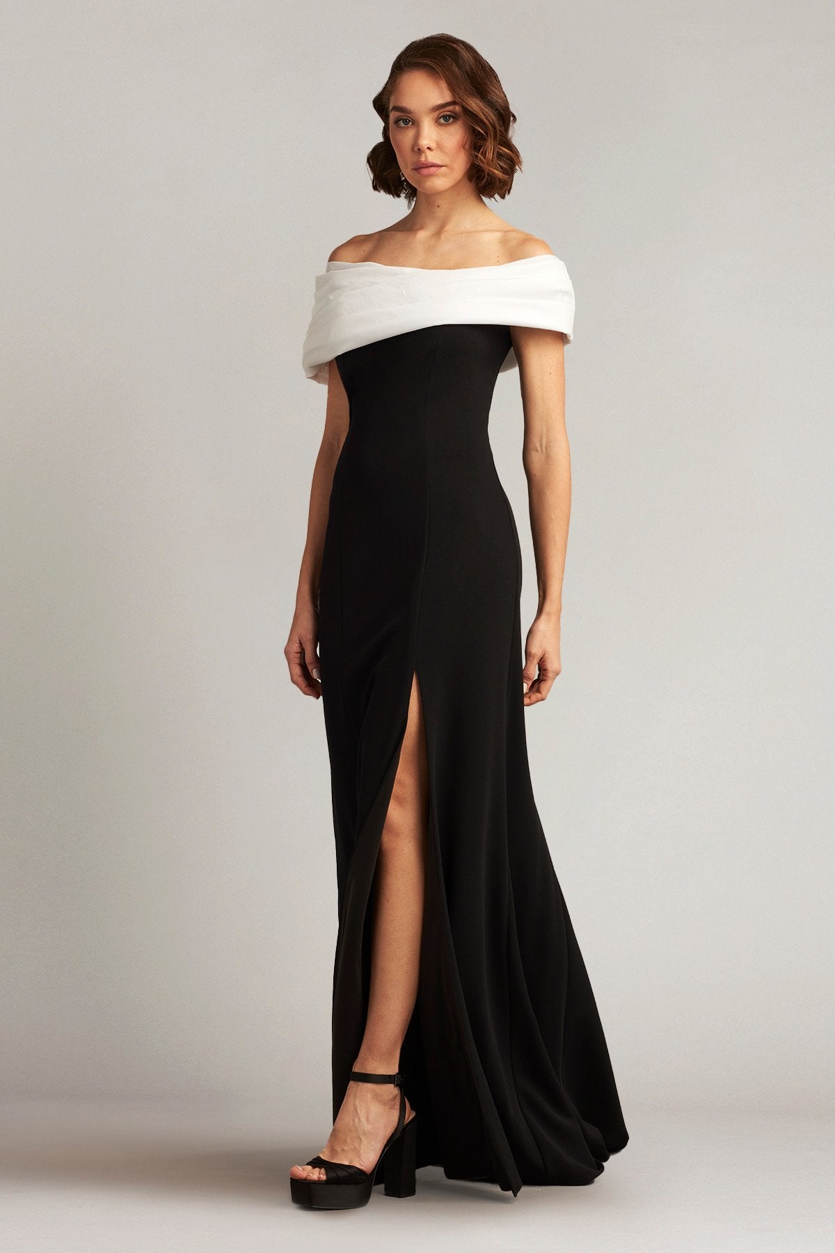 Dalton Two-Tone Off-Shoulder Gown