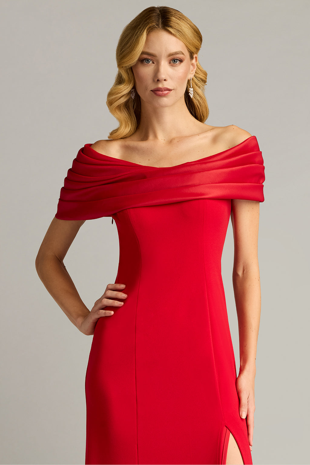 Dalton Contrast Off-Shoulder Gown