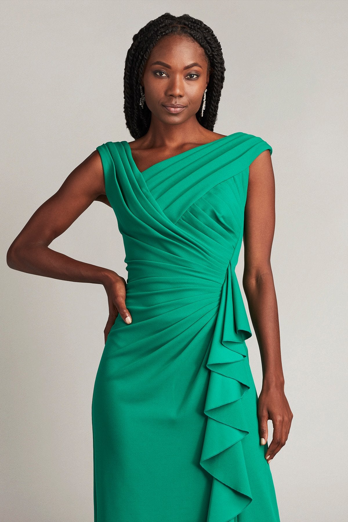 Sperry Cascading Ruffle Gown
