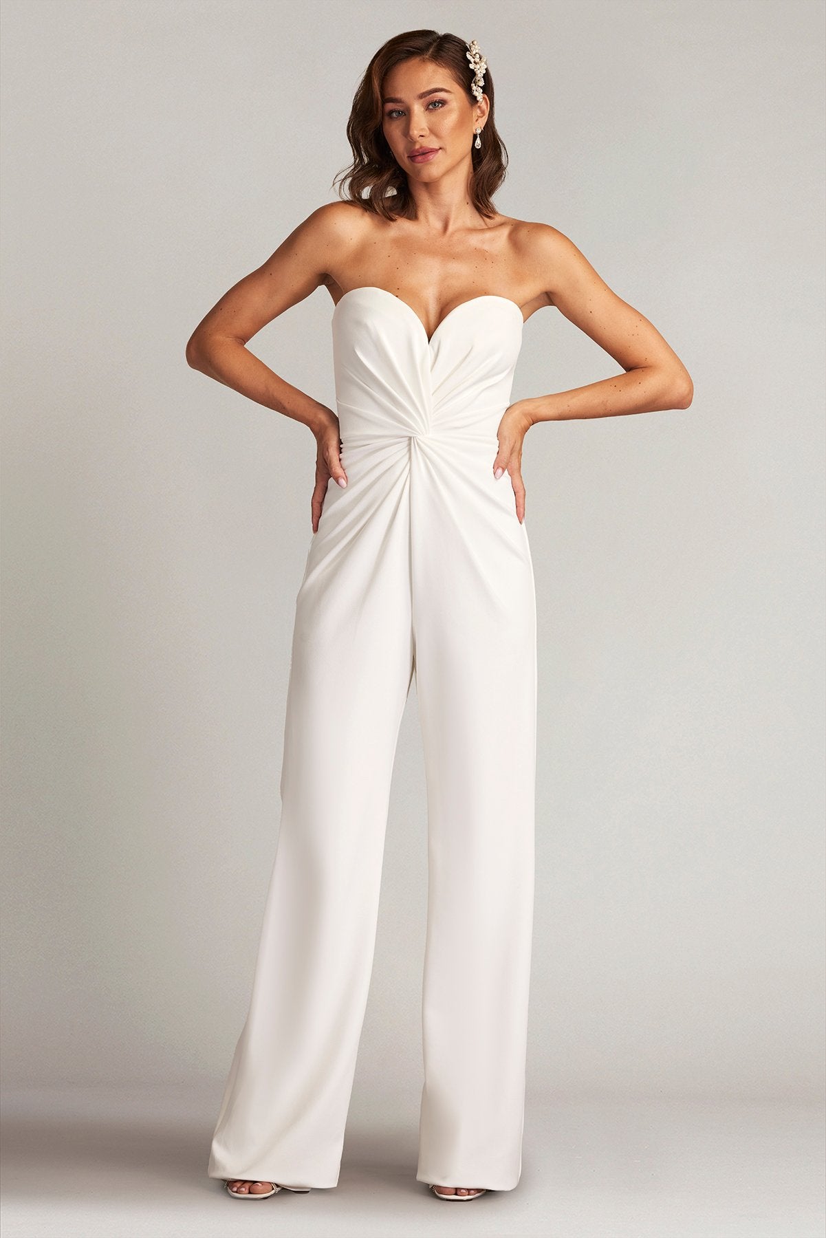 Lucas Twist-Front Jumpsuit IVORY – Tadashi Shoji Official Online