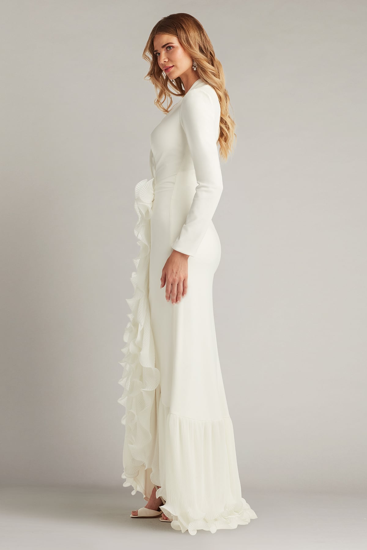 Malone Cascading Ruffle Gown
