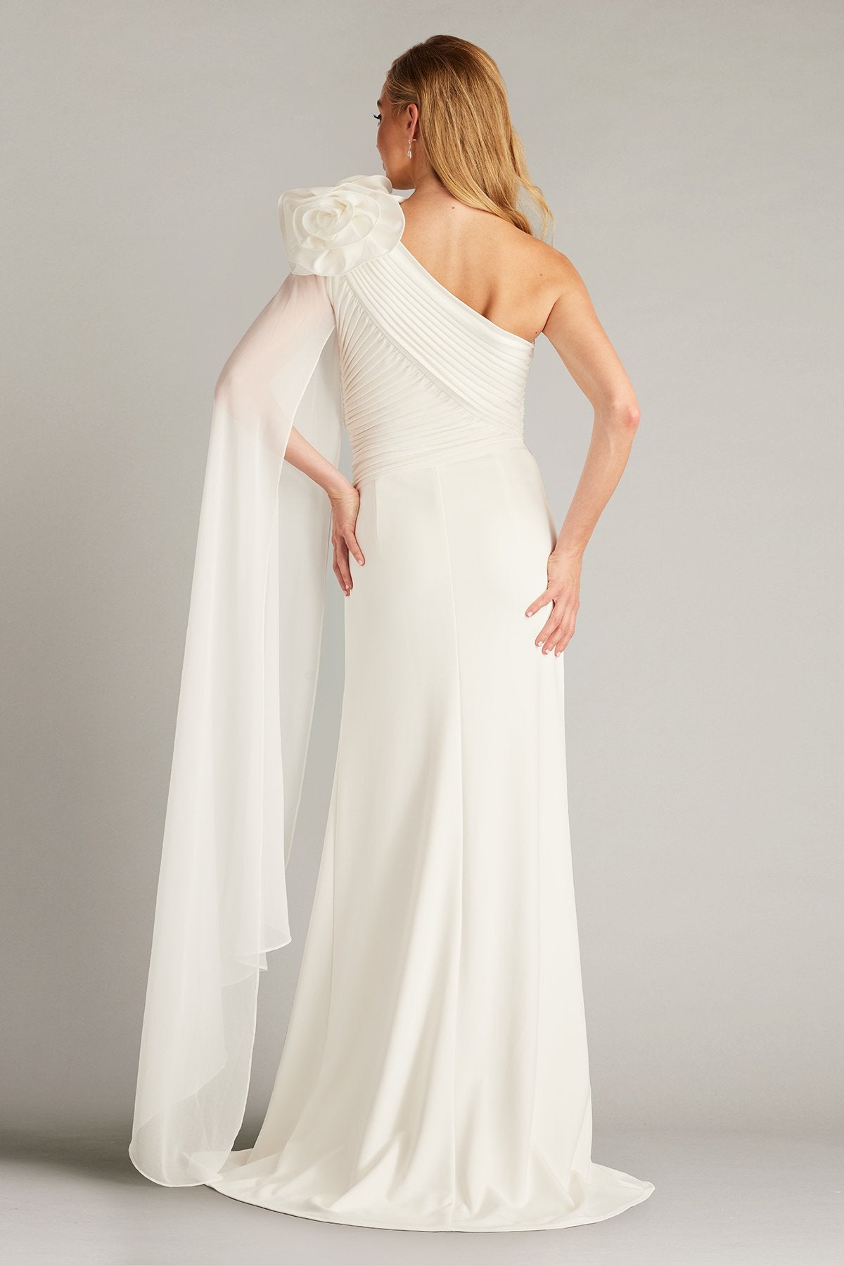 Amoret Rosette Shoulder Gown