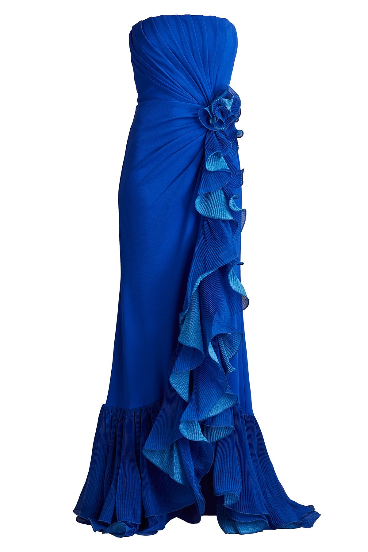 Leith Cascading Ruffle Gown – Tadashi Shoji Official Online Boutique