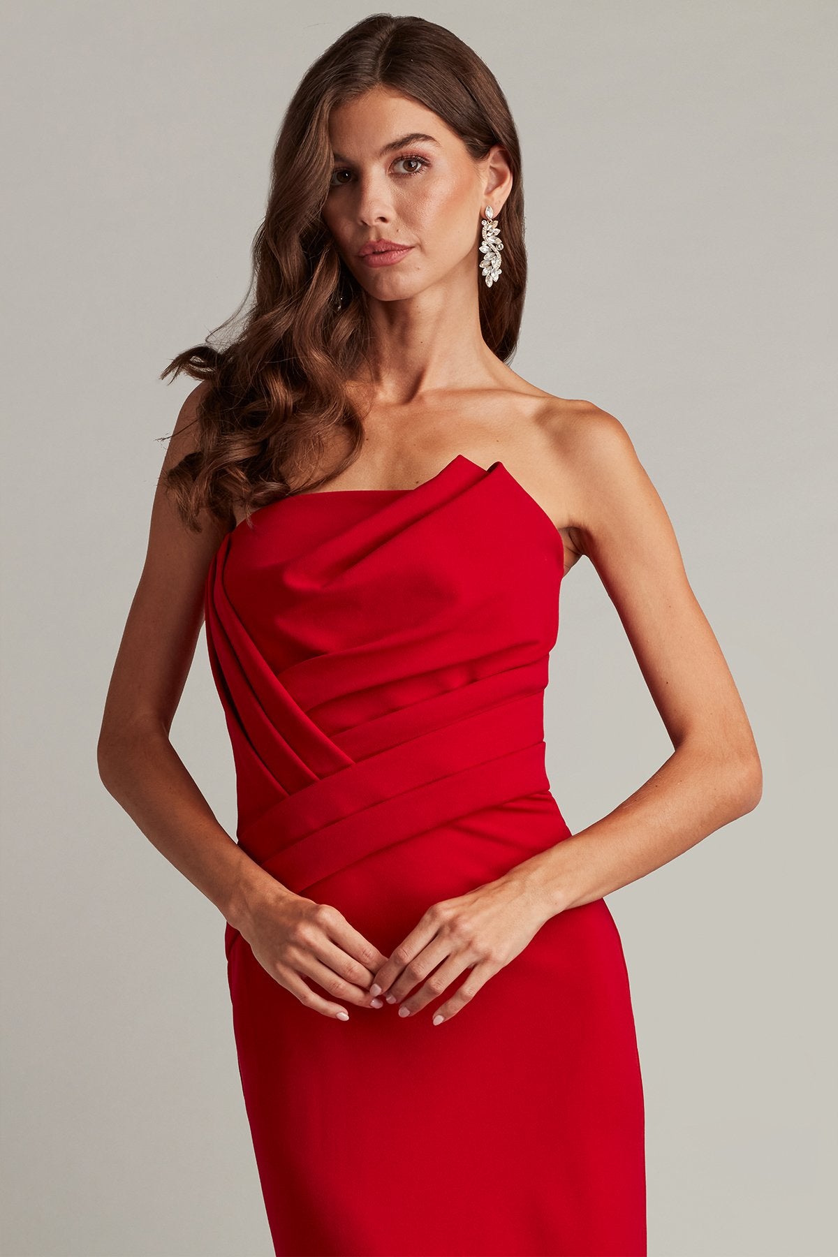 Pique Pleated Cocktail Dress  Tadashi Shoji Official Online Boutique