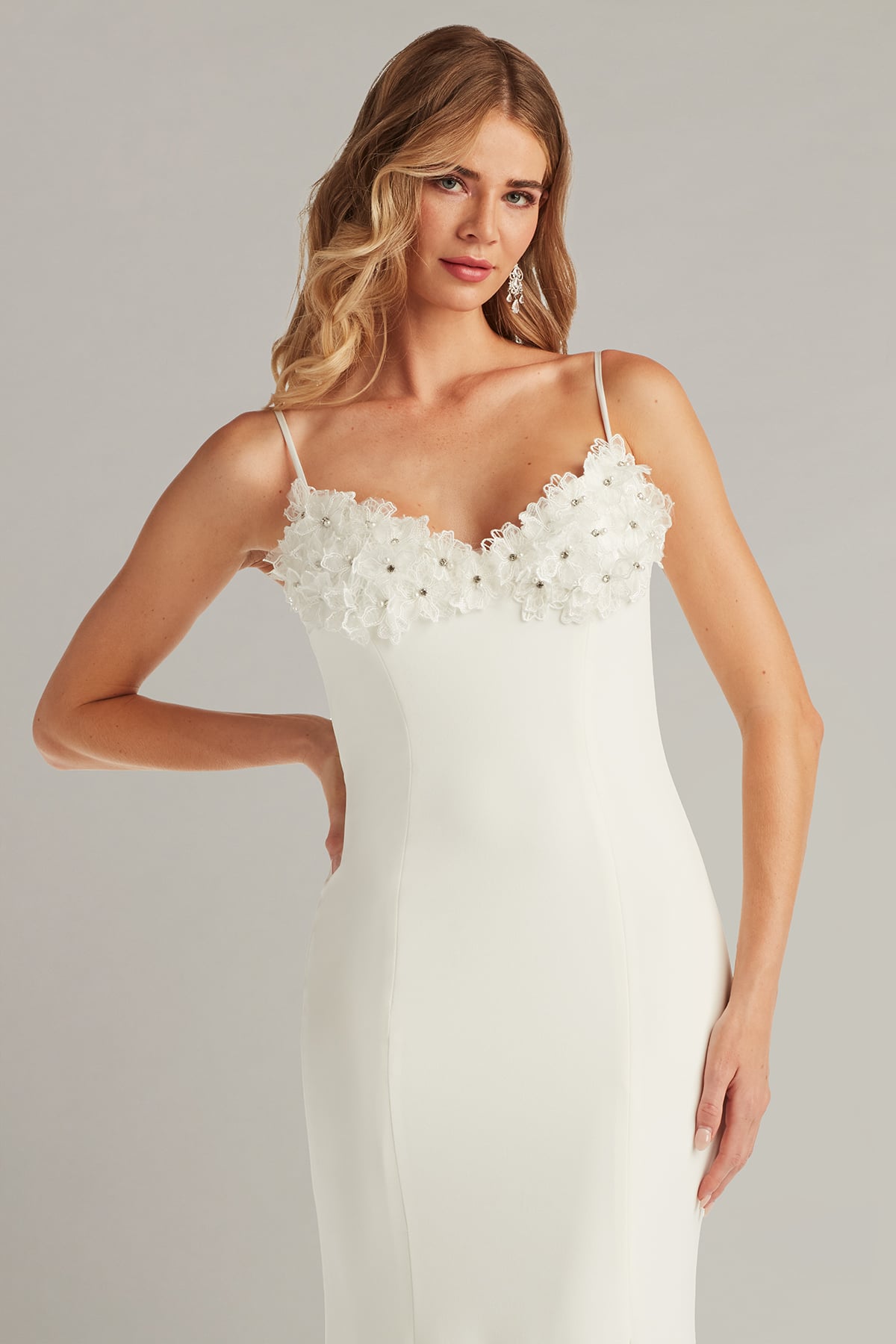 Couteau Flower Embellished Gown