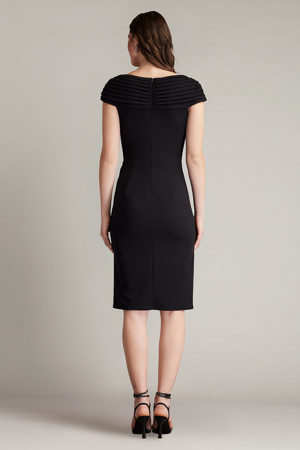 Seton Pleated Drape Cocktail Dress