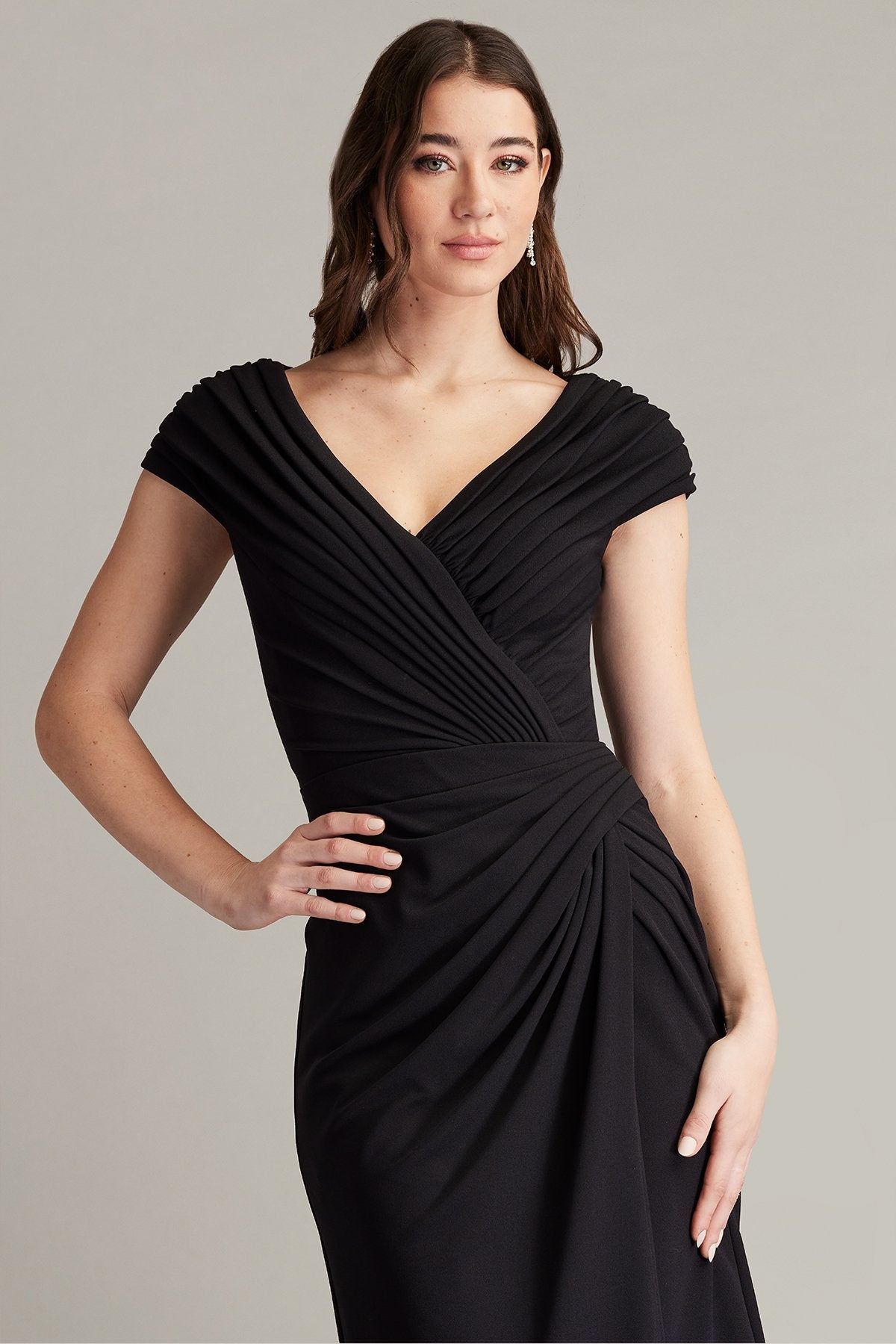 Seton Pleated Drape Cocktail Dress