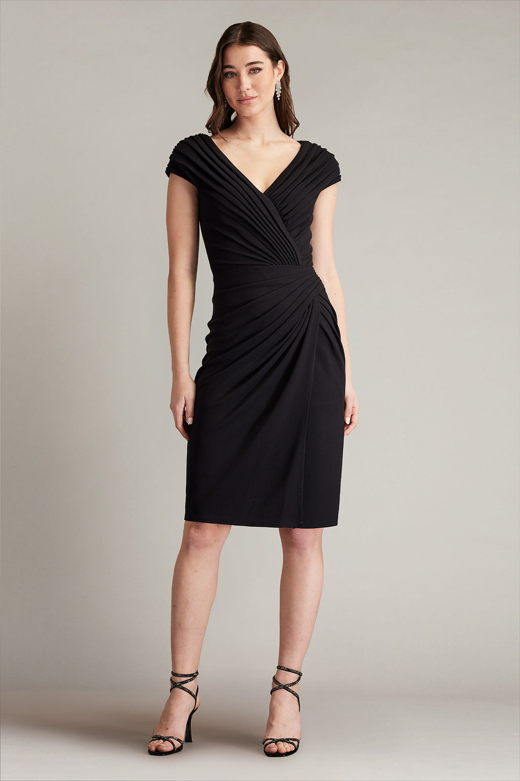 Seton Pleated Drape Cocktail Dress