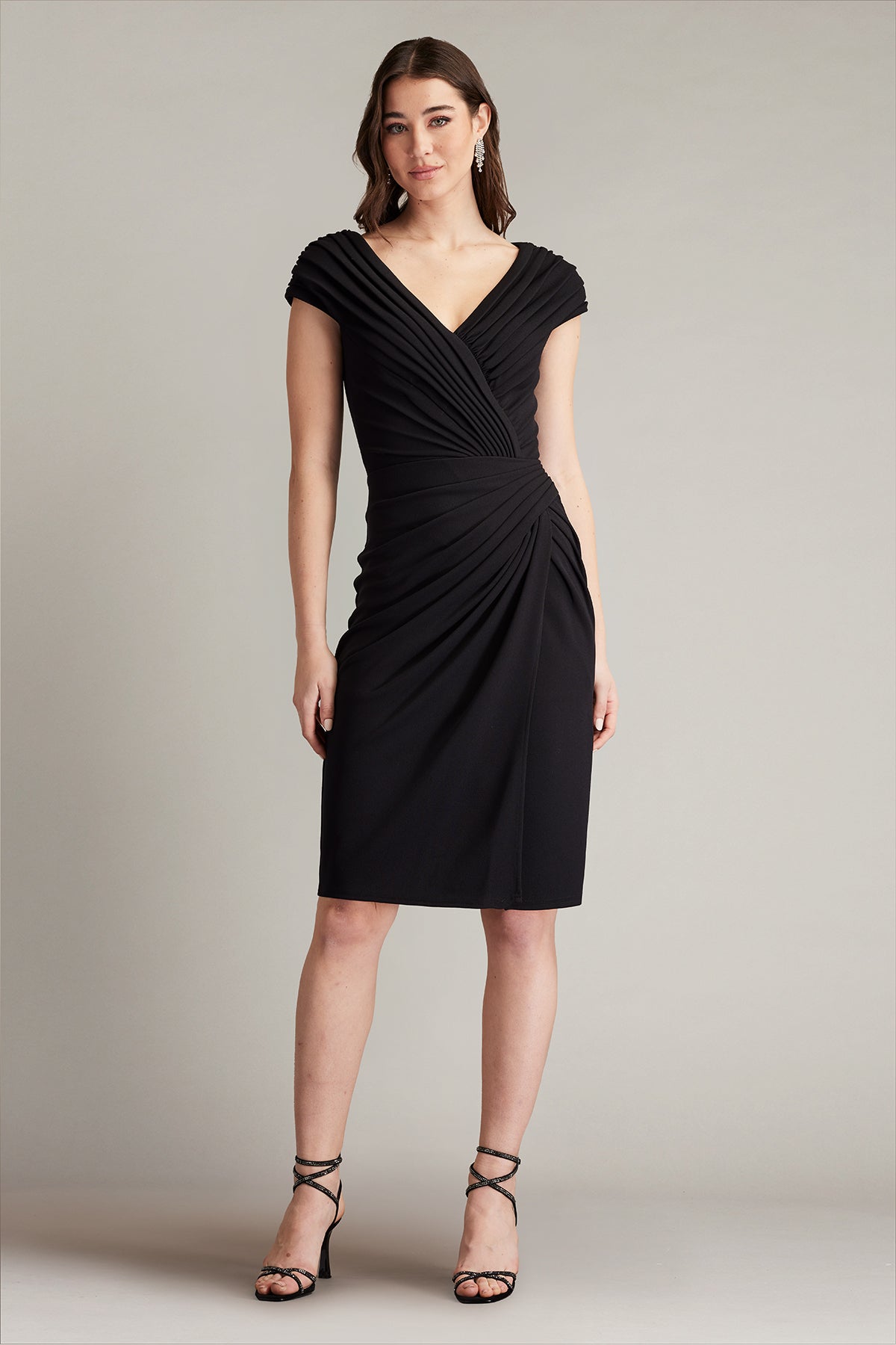 Seton Pleated Drape Cocktail Dress