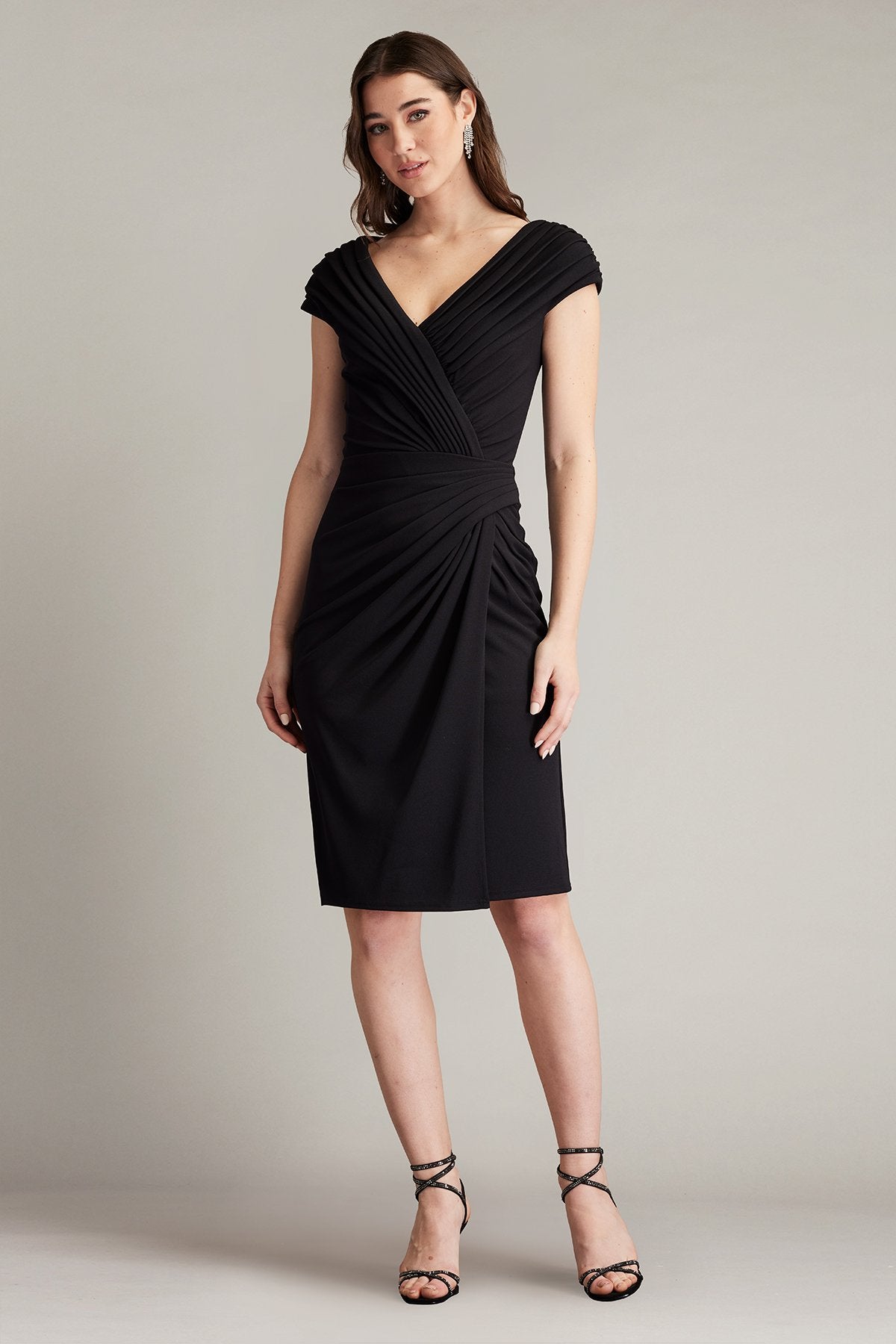 Seton Pleated Drape Cocktail Dress