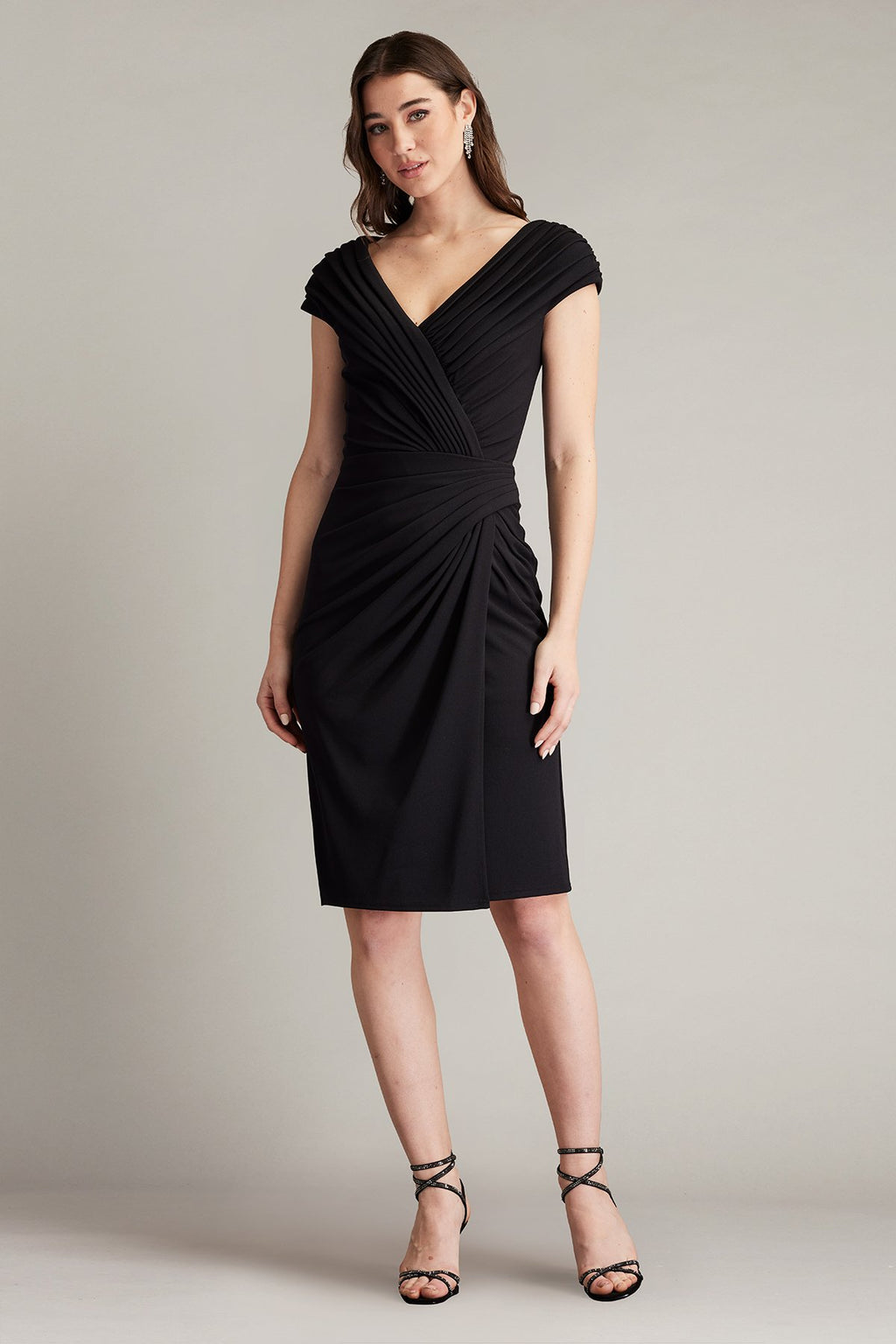 Seton Pleated Drape Cocktail Dress