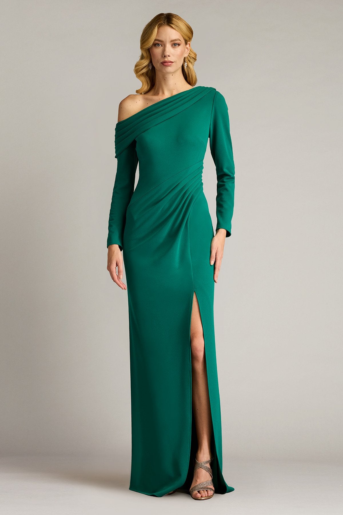 Arison Pleated Draped Gown