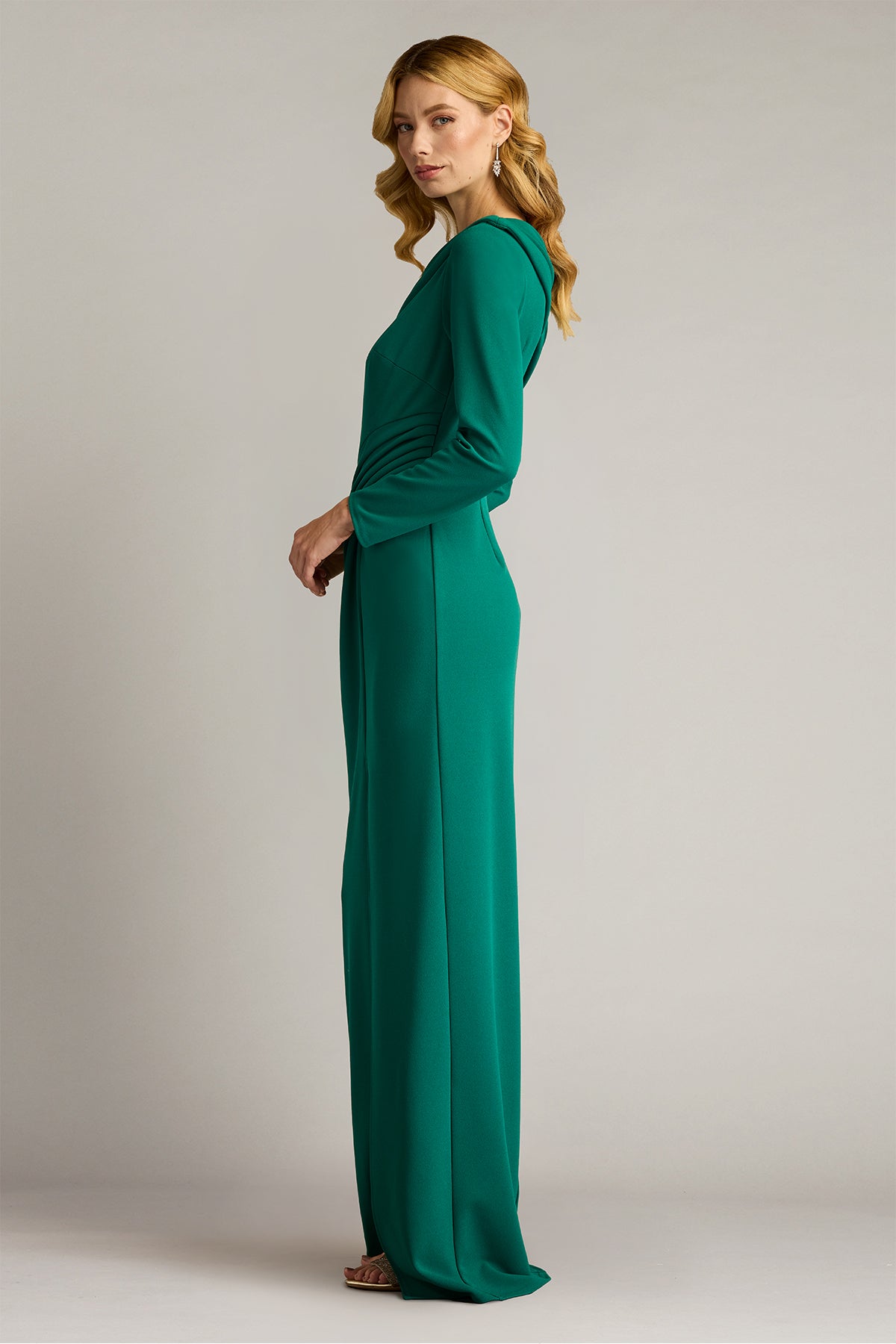 Arison Pleated Draped Gown