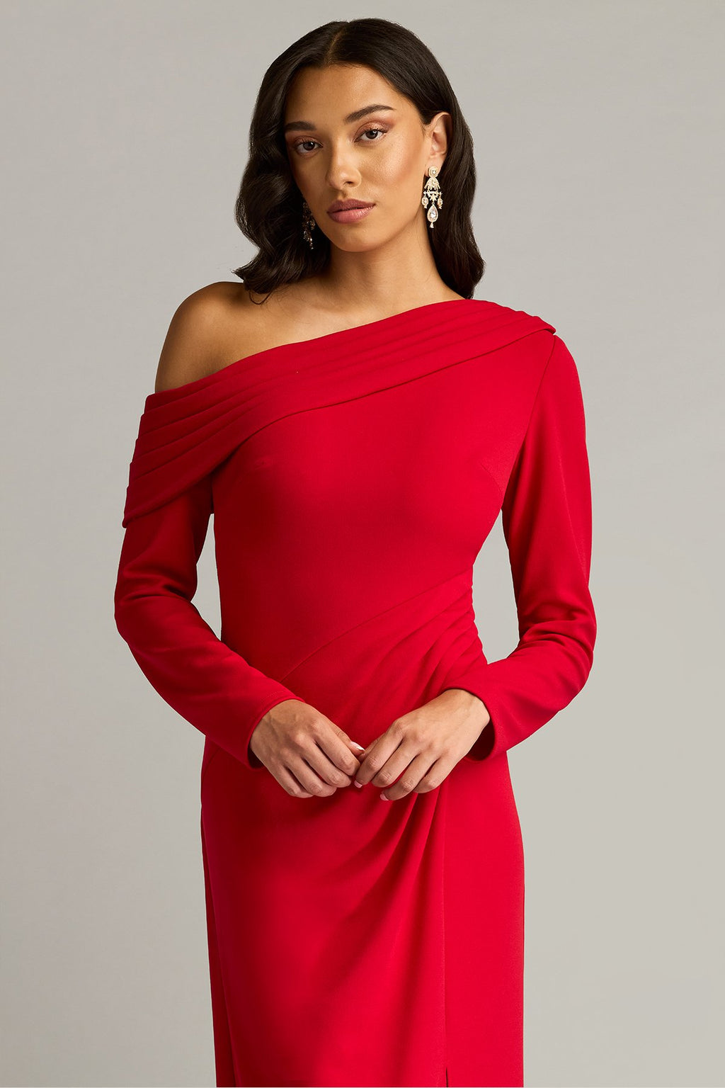 Arison Pleated Draped Gown