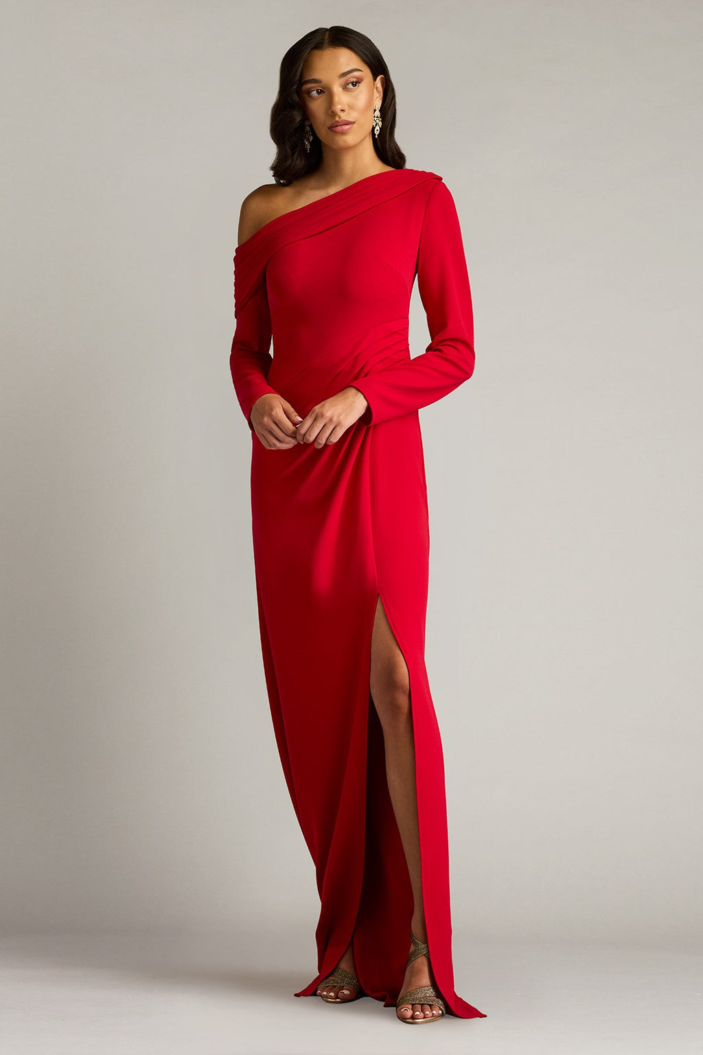 Arison Pleated Draped Gown