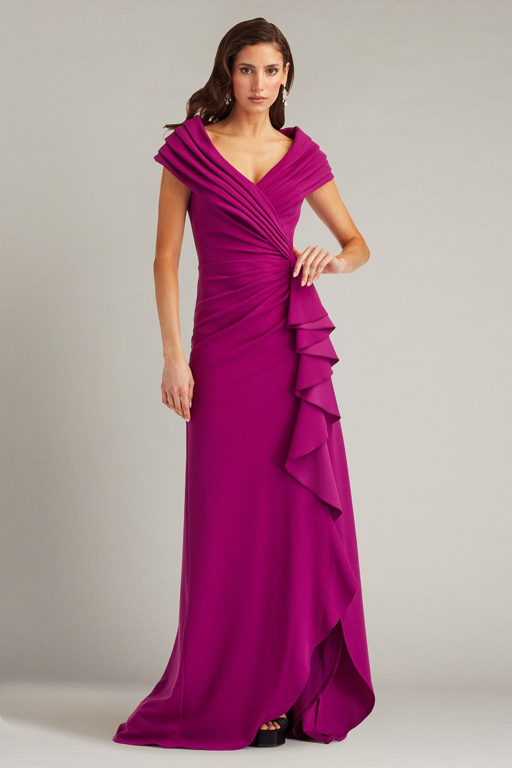 Talise Waterfall Flounce Gown