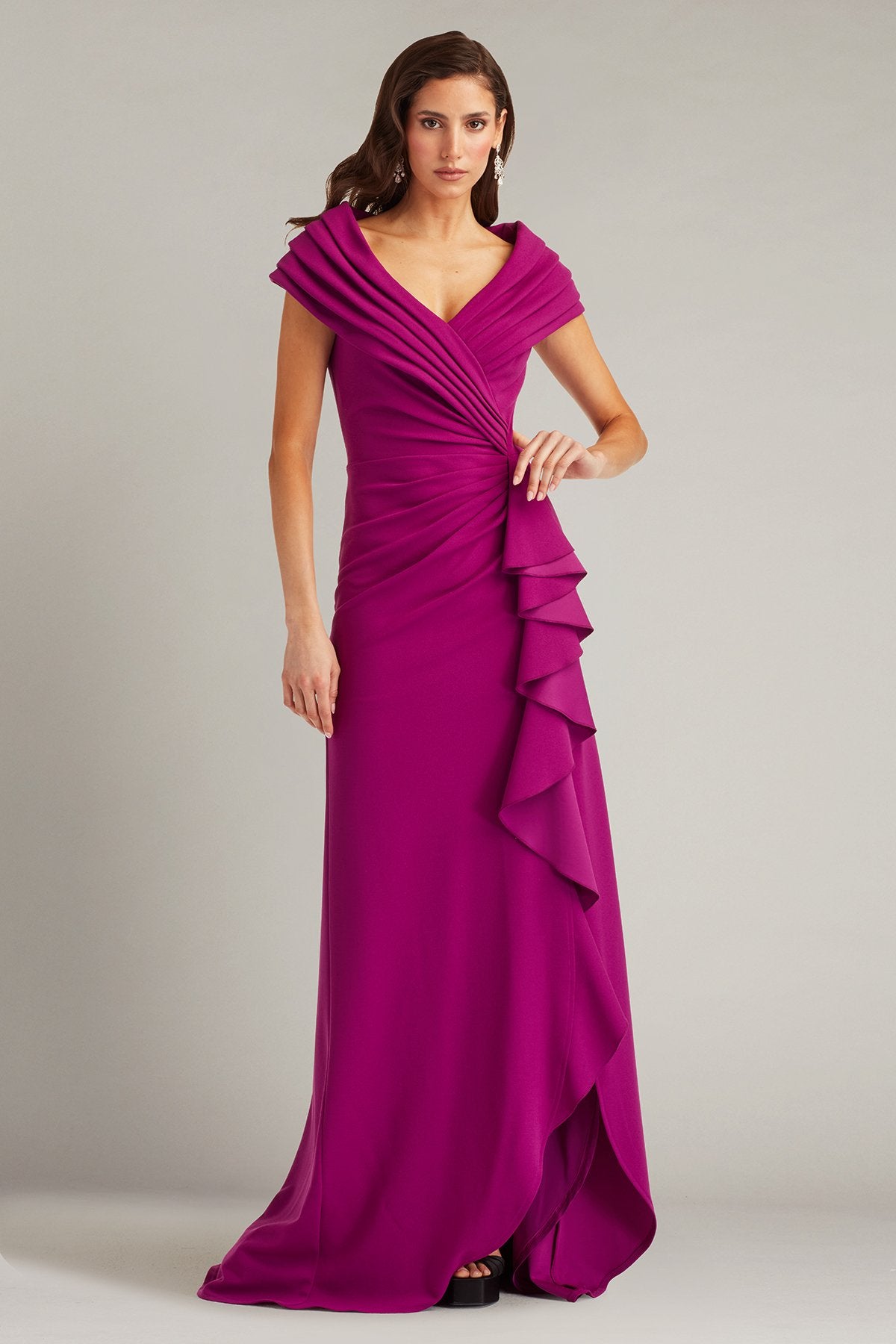 Talise Waterfall Flounce Gown