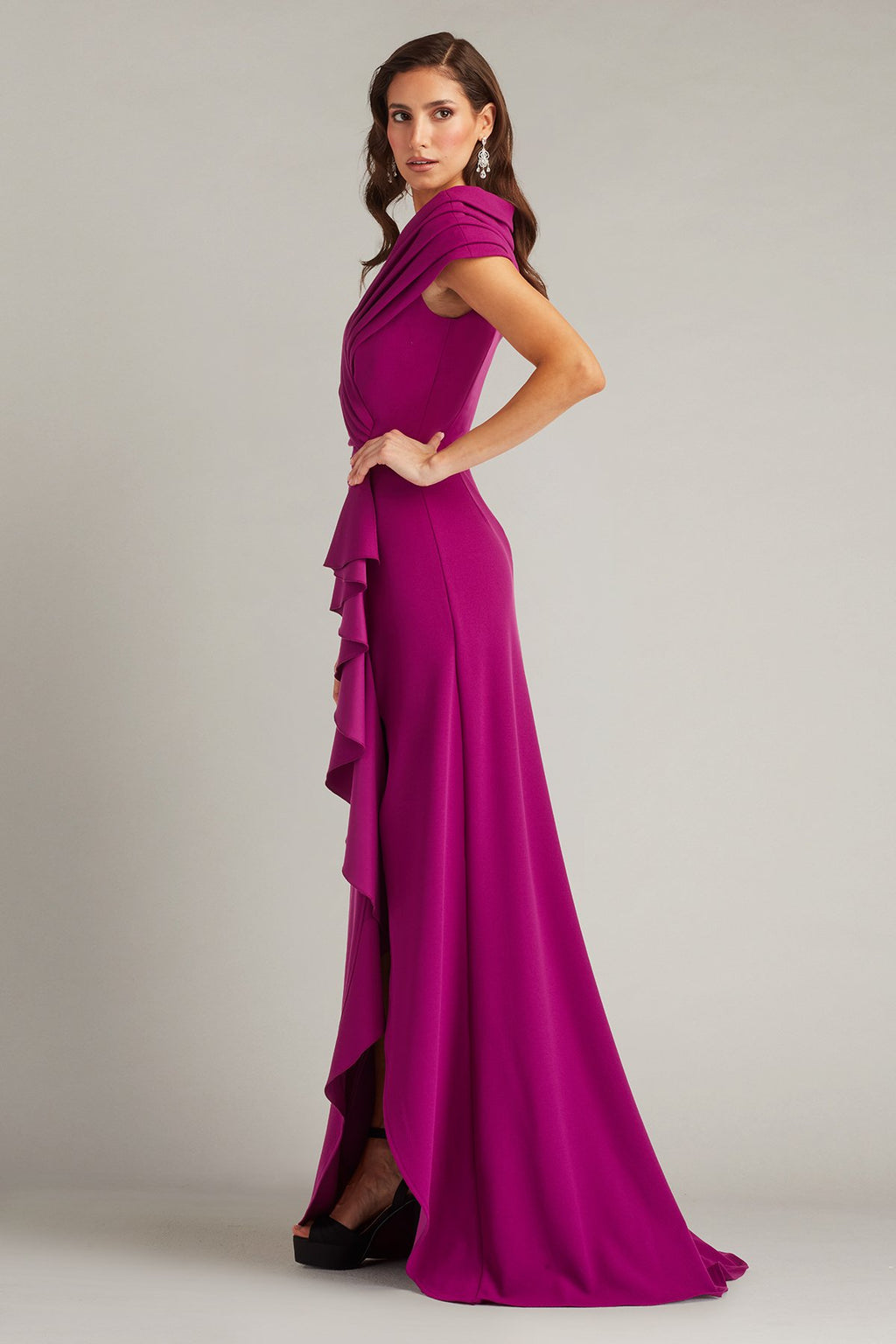 Talise Waterfall Flounce Gown