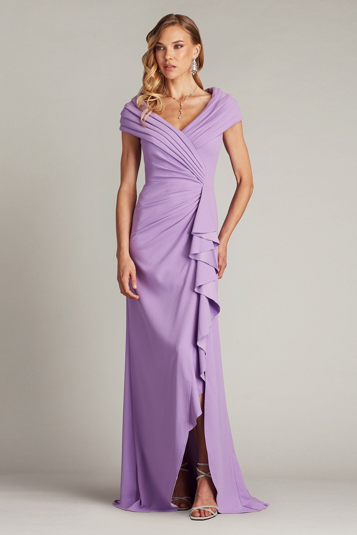 Talise Waterfall Flounce Gown – Tadashi Shoji Official Online Boutique