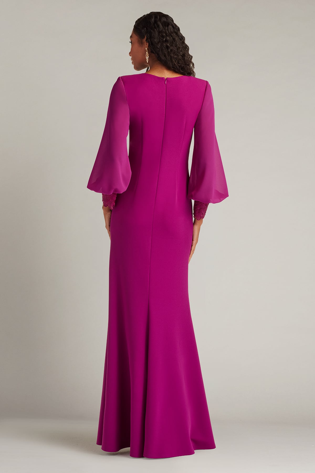 Sahana Bishop Sleeve Plunge Gown