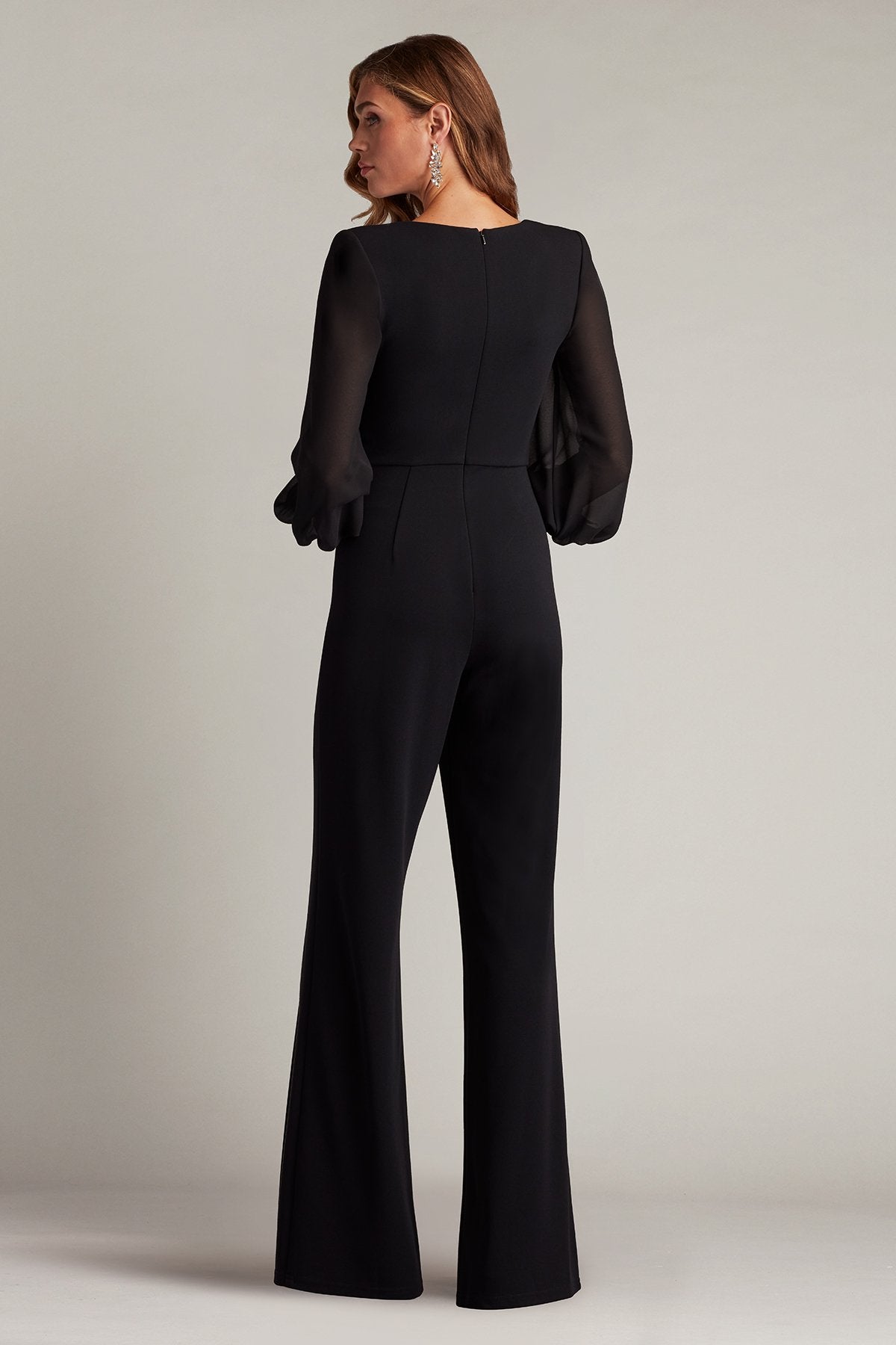 Sahana Bishop Sleeve Plunge Jumpsuit – Tadashi Shoji Official