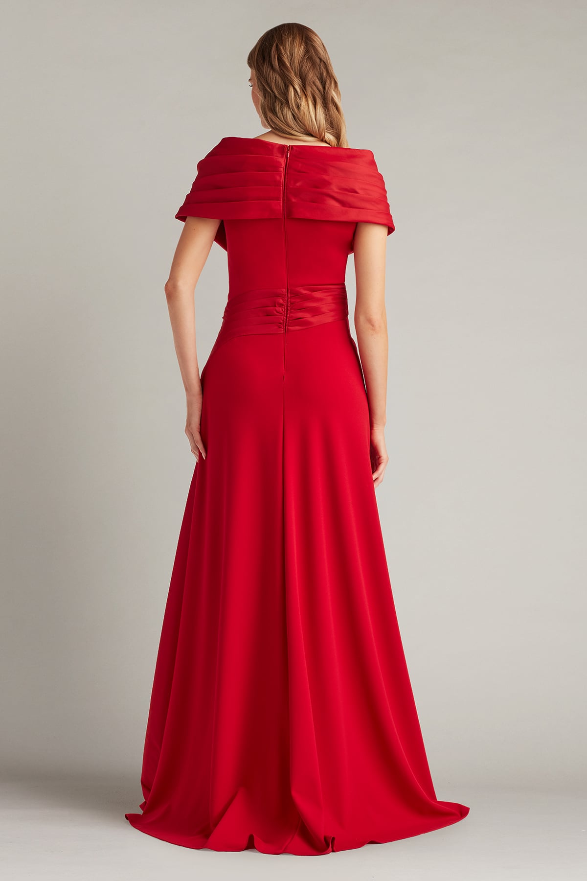 Milica Draped Portrait Collar Gown