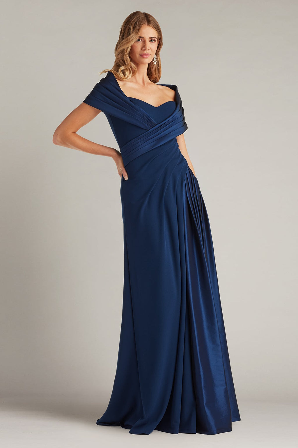 Milica Draped Portrait Collar Gown