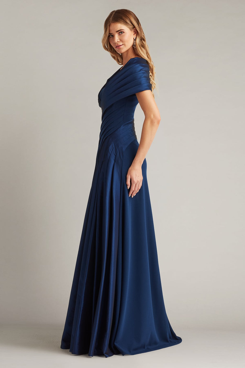 Milica Draped Portrait Collar Gown