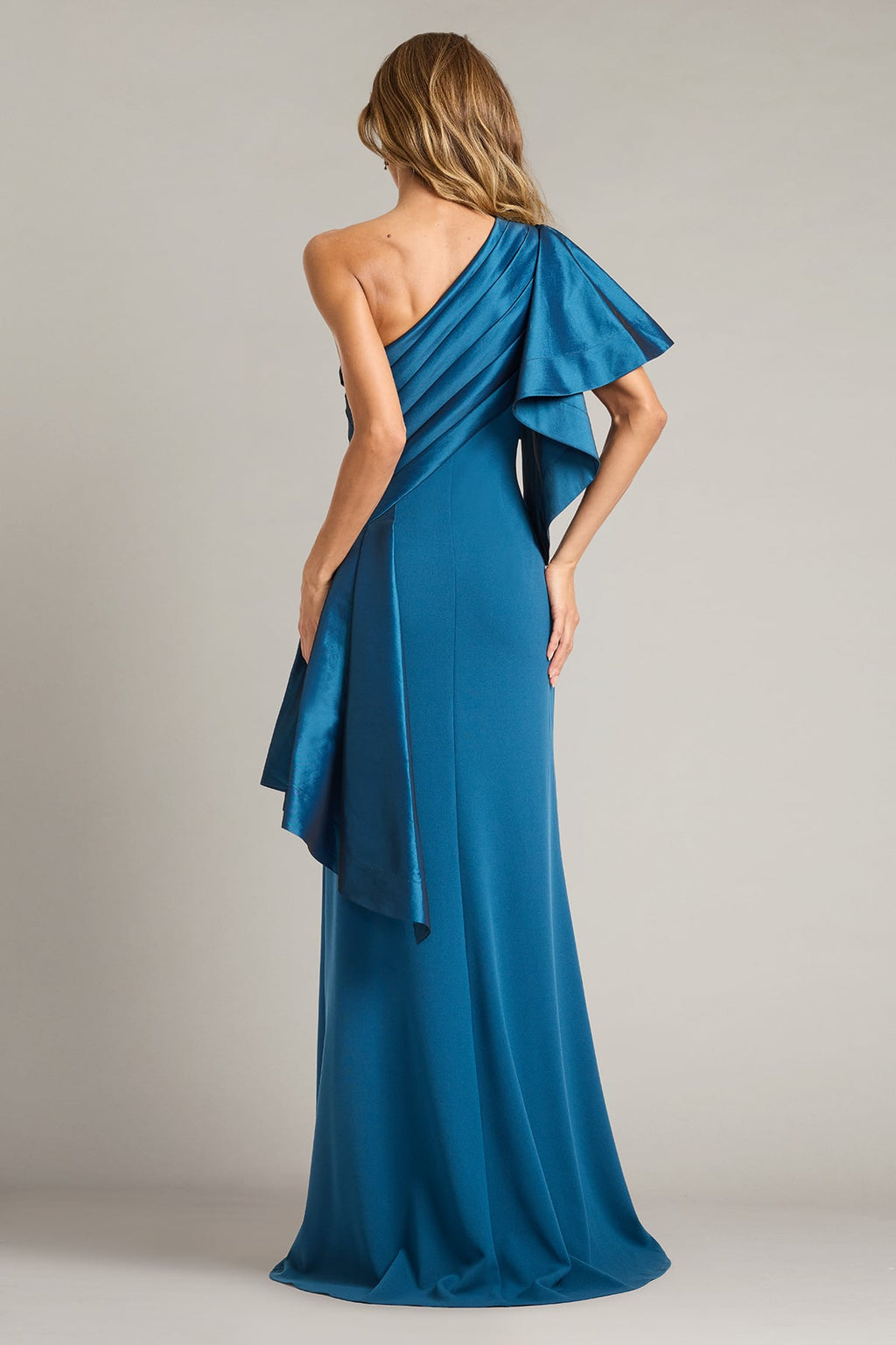 Santa Fe Draped Flounce Gown – Tadashi Shoji Official Online Boutique