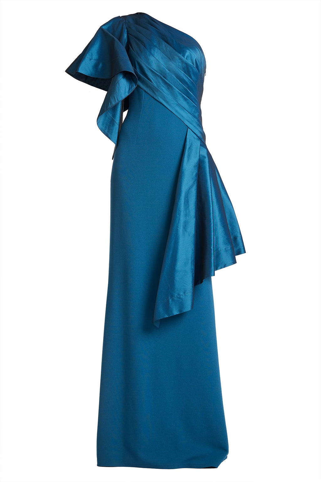 Santa Fe Draped Flounce Gown – Tadashi Shoji Official Online Boutique