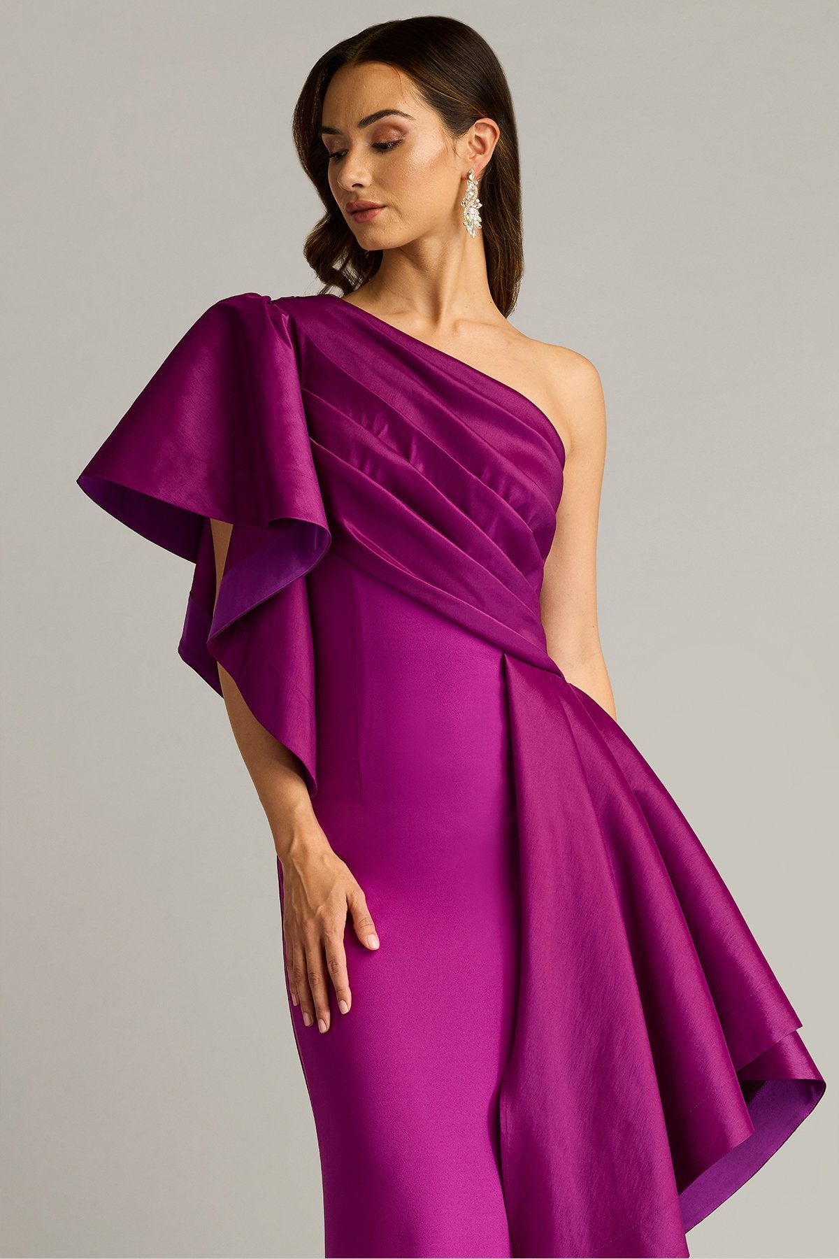 Santa Fe Draped Flounce Gown
