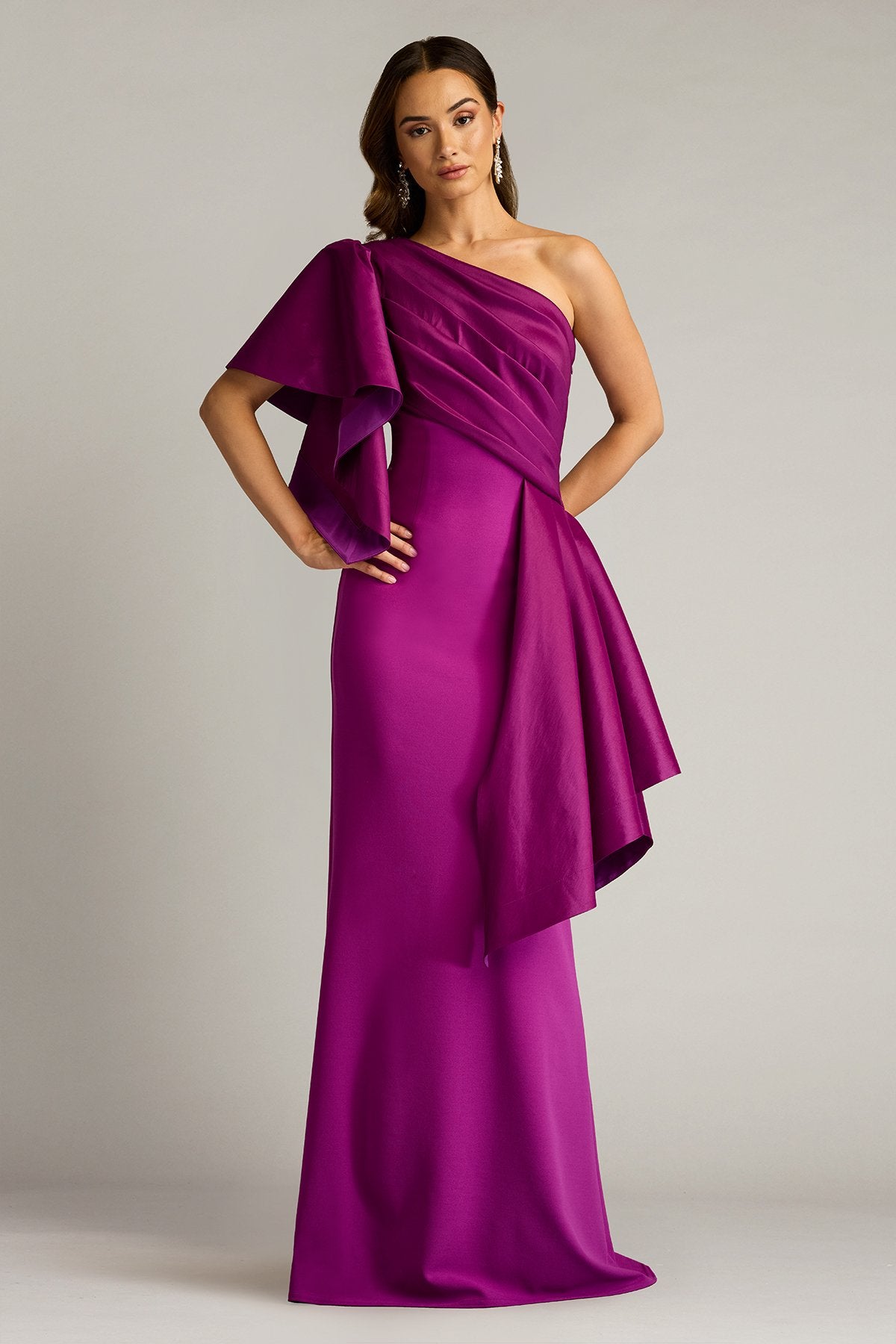 Santa Fe Draped Flounce Gown