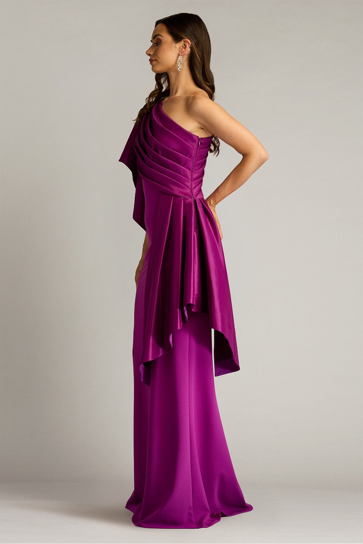 Santa Fe Draped Flounce Gown