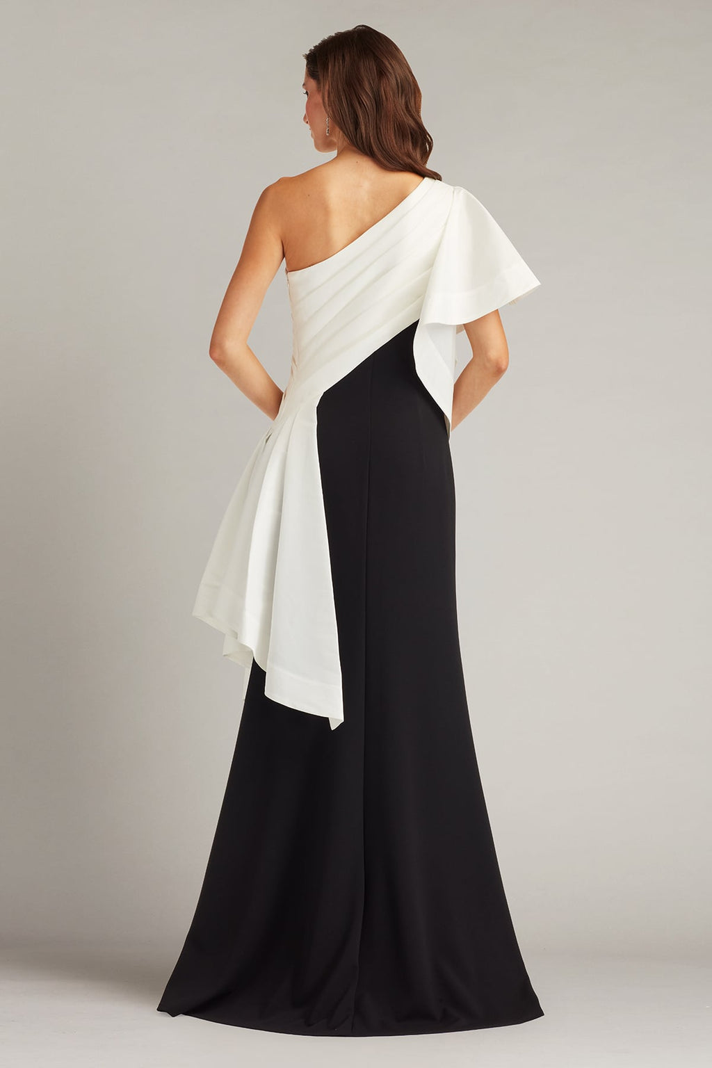 Santa Fe Draped Flounce Gown – Tadashi Shoji Official Online Boutique