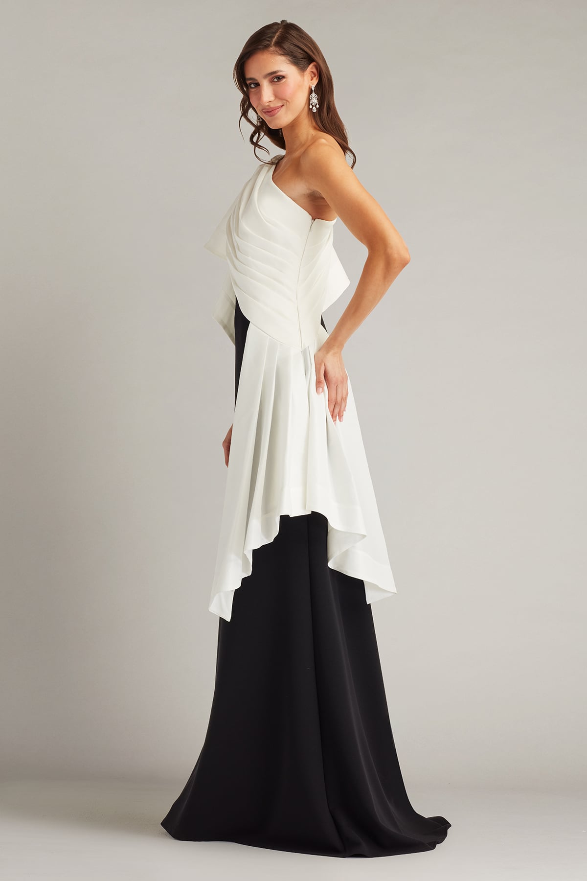 Santa Fe Draped Flounce Gown