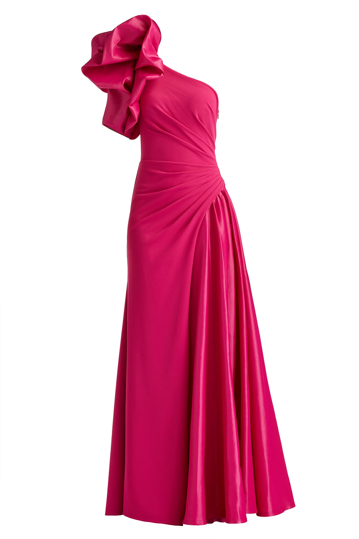 Romay Pouf Sleeve Contrast Gown