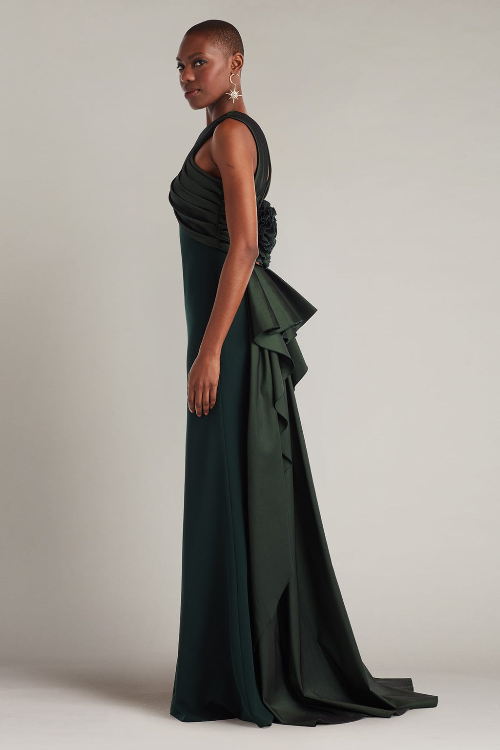 Caro Cascading Halter Gown