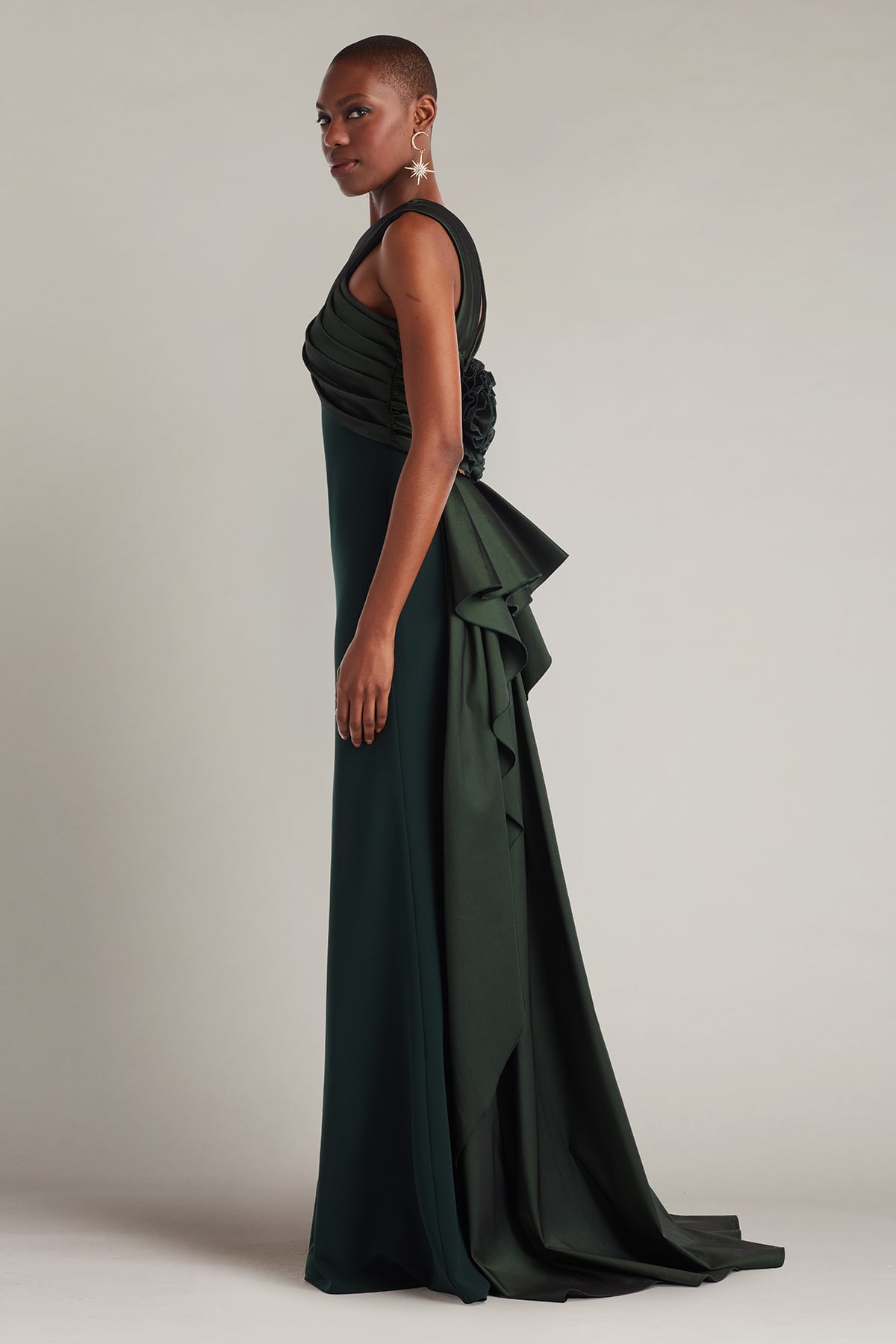 Caro Cascading Halter Gown
