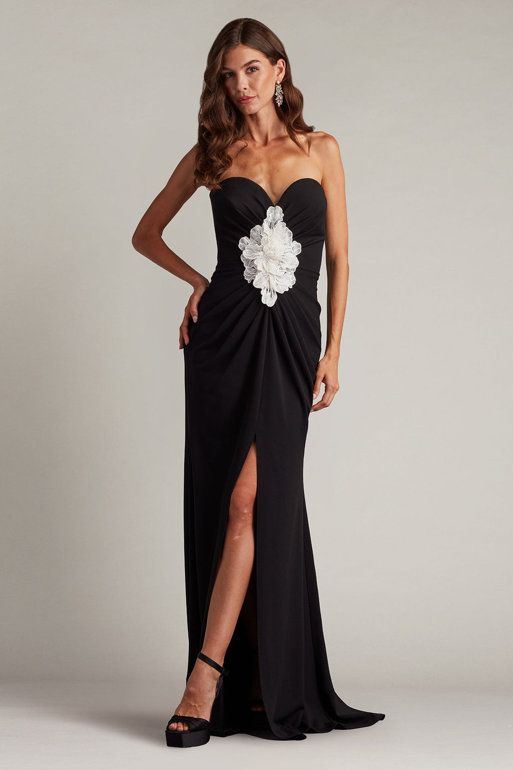 Sirota Center-Front Ruffle Gown