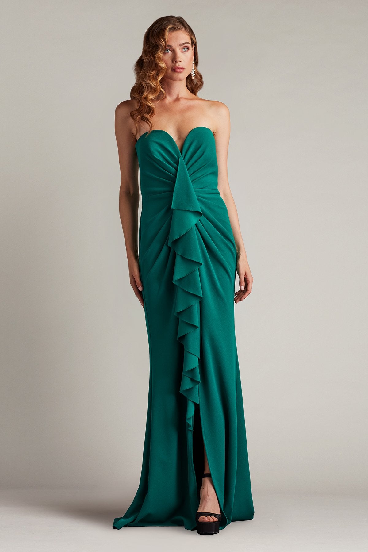 Mallam Waterfall Drape Gown – Tadashi Shoji Official Online Boutique