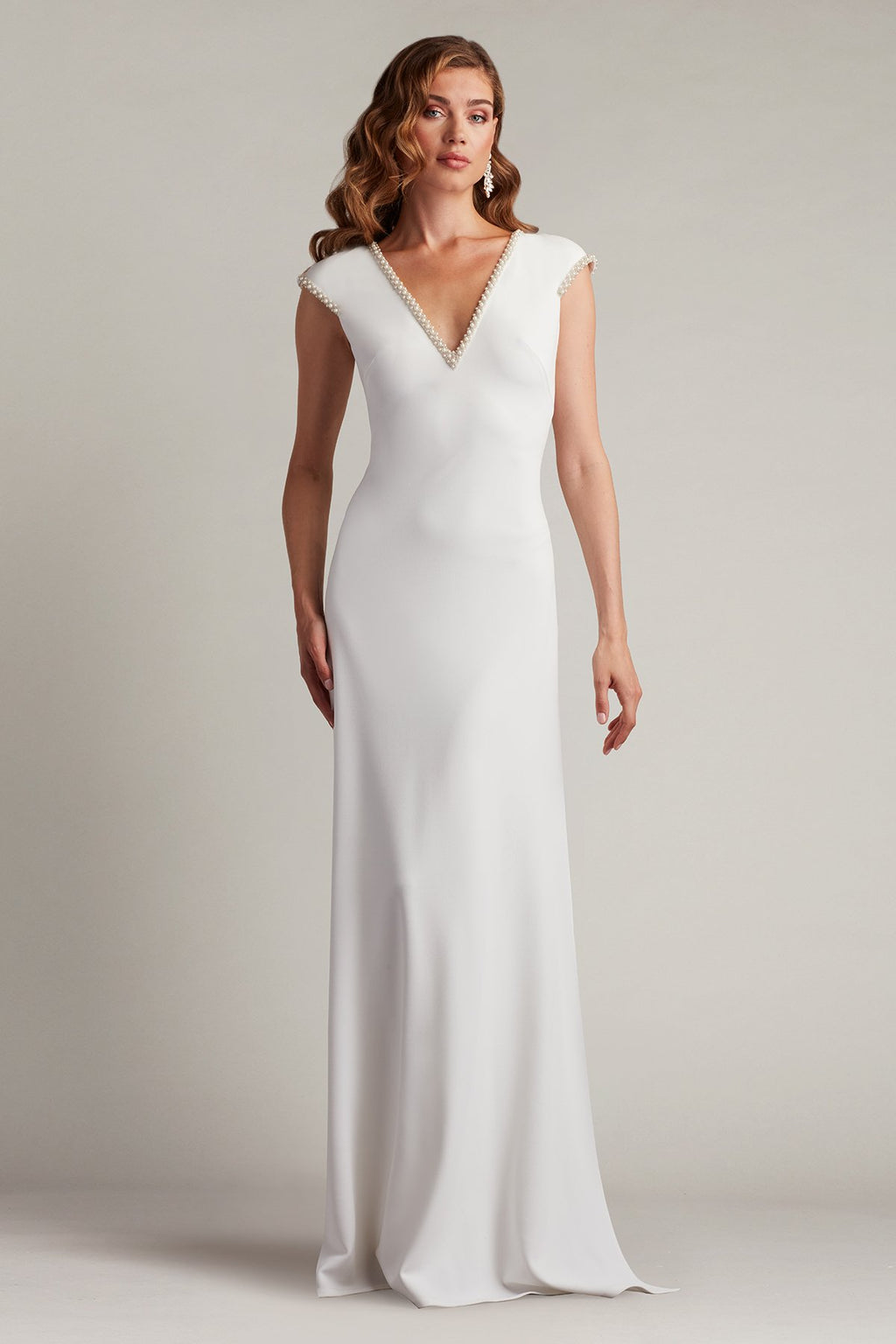 Marcellina Pearl Trim Gown