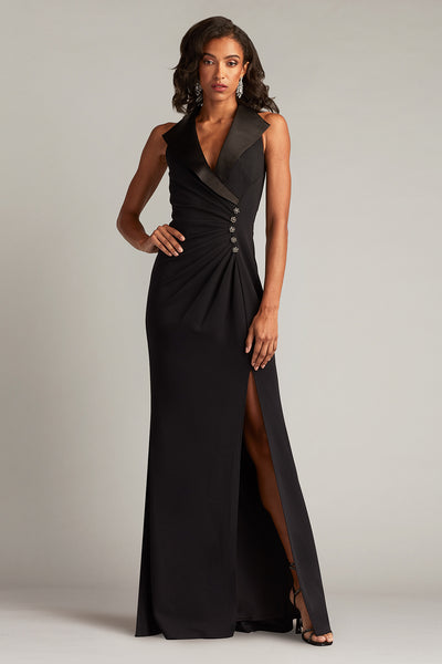 Neshia Halter Lapel Gown – Tadashi Shoji Official Online Boutique