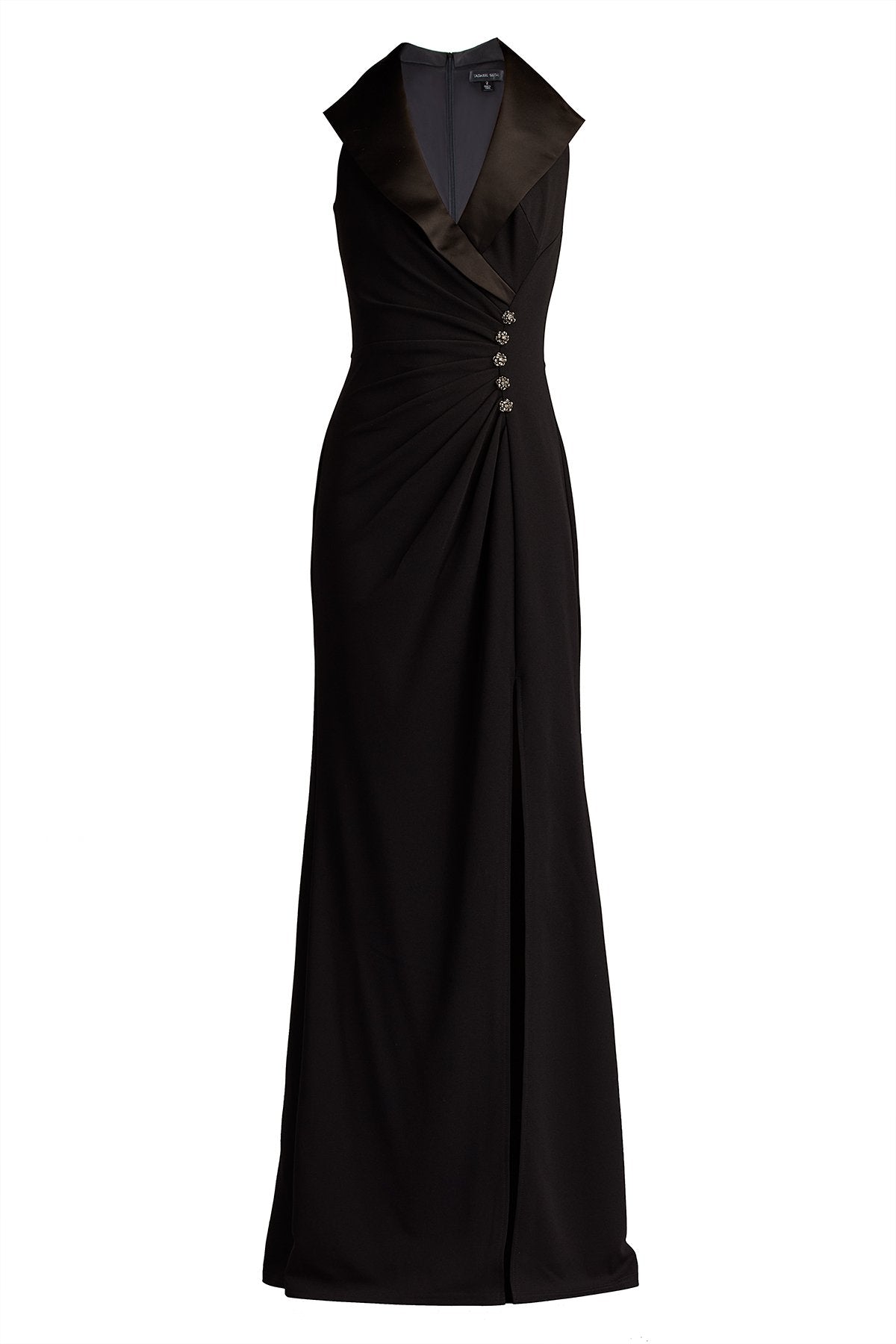 Neshia Halter Lapel Gown – Tadashi Shoji Official Online Boutique