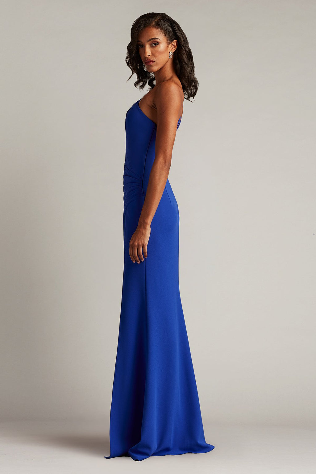 Viveca One-Shoulder Keyhole Gown