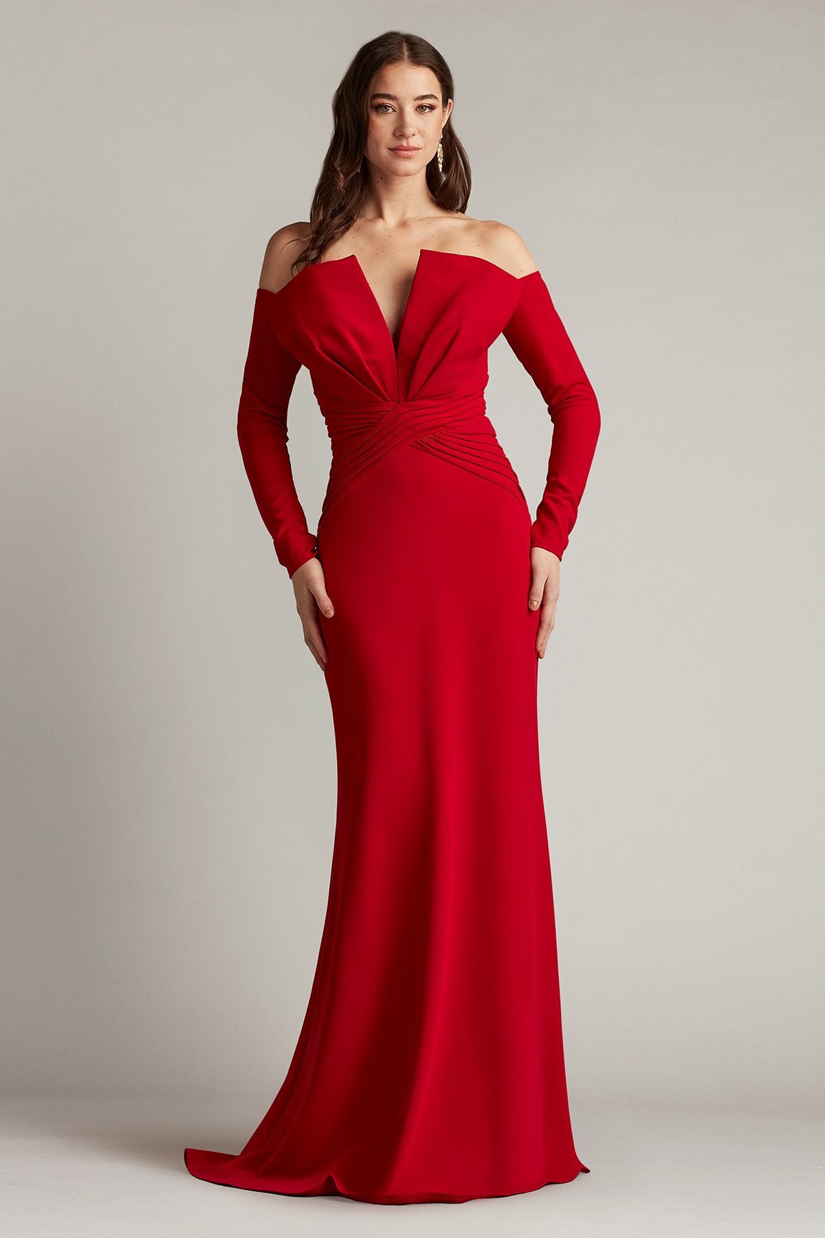 Leona V-Pleat Gown