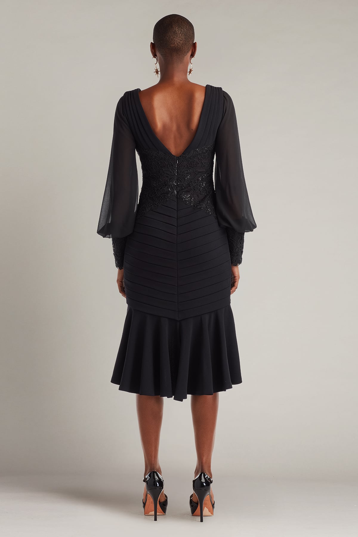 Kalina Blouson Sleeve High-Low Dress